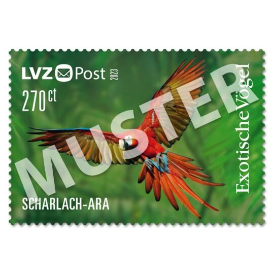 Briefmarke 2,70 € Exotische Vögel